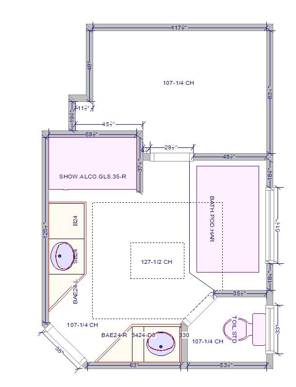 Master Bath Upgrade plan 1