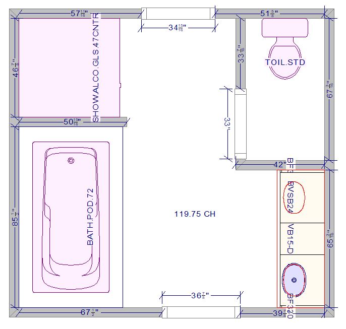Townhouse Bath Update plan 1